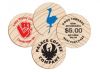 Custom Wooden Nickel -1 Side Imprint - 1 Color