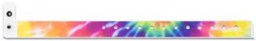 Plastic 3/4" Expressions Wristbands, Tie Dye (500 per box)