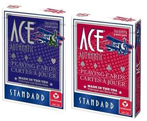 Ace Cartamundi Poker Playing Cards -  Regular Index (2 deck minimum)