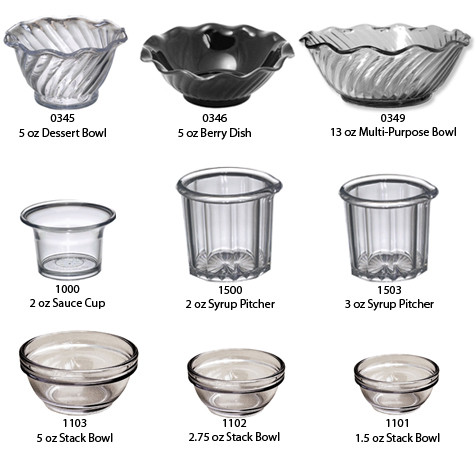 Restaurant-Quality Condiment Serving Jars, Cups, and Dishes Made