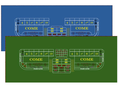 Craps Layouts: Craps Felts and Billiard Cloth (Mali) Craps 