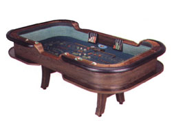 What is the size of a craps table rules